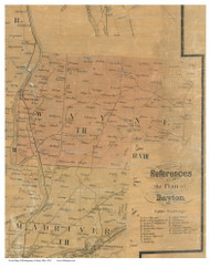 Wayne, Ohio 1851 Old Town Map Custom Print - Montgomery Co.