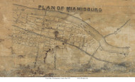 Miamisburg - Miami, Ohio 1851 Old Town Map Custom Print - Montgomery Co.