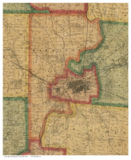 Harrison, Ohio 1869 Old Town Map Custom Print - Montgomery Co.