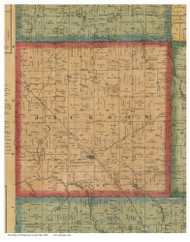 Jackson, Ohio 1869 Old Town Map Custom Print - Montgomery Co.