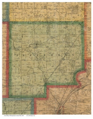Jefferson, Ohio 1869 Old Town Map Custom Print - Montgomery Co.