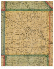 Madison, Ohio 1869 Old Town Map Custom Print - Montgomery Co.