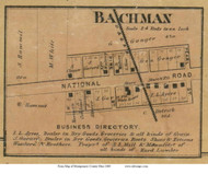 Bachman - Clay, Ohio 1869 Old Town Map Custom Print - Montgomery Co.