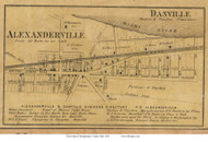 Danville and Alexanderville - Miami, Ohio 1869 Old Town Map Custom Print - Montgomery Co.