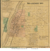 Miamisburg - Miami, Ohio 1869 Old Town Map Custom Print - Montgomery Co.