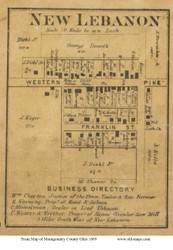 New Lebanon - Jackson, Ohio 1869 Old Town Map Custom Print - Montgomery Co.