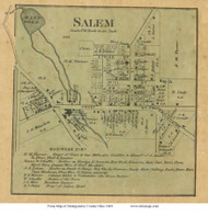 Salem - Randolph, Ohio 1869 Old Town Map Custom Print - Montgomery Co.