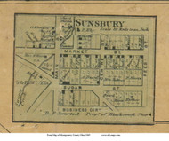 Susnbury - German, Ohio 1869 Old Town Map Custom Print - Montgomery Co.