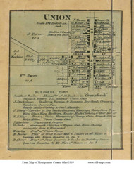 Union - Randolph, Ohio 1869 Old Town Map Custom Print - Montgomery Co.