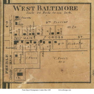 West Baltimore - Clay, Ohio 1869 Old Town Map Custom Print - Montgomery Co.