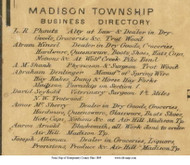 Business Directory - Madison, Ohio 1869 Old Town Map Custom Print - Montgomery Co.