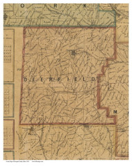 Deerfield, Ohio 1854 Old Town Map Custom Print - Morgan Co.