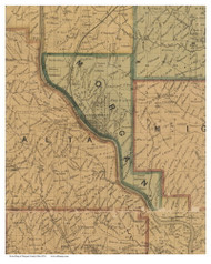 Morgan, Ohio 1854 Old Town Map Custom Print - Morgan Co.