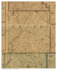 Union, Ohio 1854 Old Town Map Custom Print - Morgan Co.