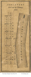 Eagleport - Bloom, Ohio 1854 Old Town Map Custom Print - Morgan Co.