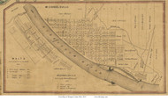 McConnelsville and Malta Villages - Morgan, Ohio 1854 Old Town Map Custom Print - Morgan Co.