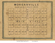 Morganville - Union, Ohio 1854 Old Town Map Custom Print - Morgan Co.
