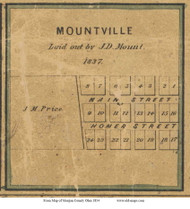 Mountville - Homer, Ohio 1854 Old Town Map Custom Print - Morgan Co.