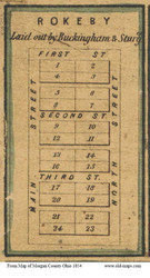 Rokeby - Morgan Co., Ohio 1854 Old Town Map Custom Print - Morgan Co.