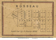 Rosseau - Union, Ohio 1854 Old Town Map Custom Print - Morgan Co.