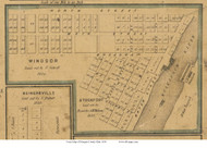 Windsor Village - Windsor, Ohio 1854 Old Town Map Custom Print - Morgan Co.