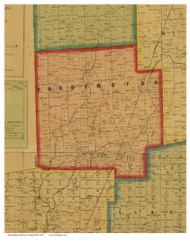 Cardington, Ohio 1857 Old Town Map Custom Print - Morrow Co.