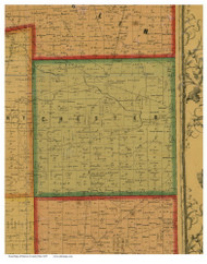 Chester, Ohio 1857 Old Town Map Custom Print - Morrow Co.