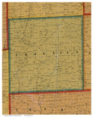 Congress, Ohio 1857 Old Town Map Custom Print - Morrow Co.