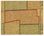 Franklin , Ohio 1857 Old Town Map Custom Print - Morrow Co.