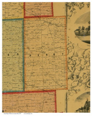 Perry, Ohio 1857 Old Town Map Custom Print - Morrow Co.