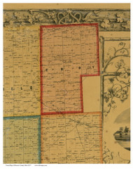 Troy, Ohio 1857 Old Town Map Custom Print - Morrow Co.