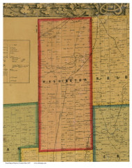 Washington, Ohio 1857 Old Town Map Custom Print - Morrow Co.