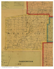 Westfield, Ohio 1857 Old Town Map Custom Print - Morrow Co.