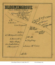 Bloomingrove - North Bloomfield, Ohio 1857 Old Town Map Custom Print - Morrow Co.