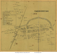 Cardington Village - Cardington, Ohio 1857 Old Town Map Custom Print - Morrow Co.