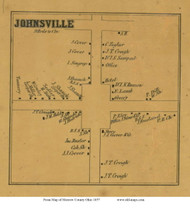 Johnsville - Perry, Ohio 1857 Old Town Map Custom Print - Morrow Co.