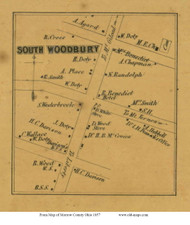 South Woodbury - Peru, Ohio 1857 Old Town Map Custom Print - Morrow Co.
