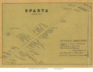 Sparta - South Bloomfield, Ohio 1857 Old Town Map Custom Print - Morrow Co.