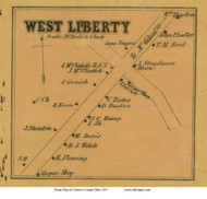 West Liberty - Peru, Ohio 1857 Old Town Map Custom Print - Morrow Co.