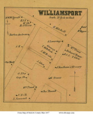 Willamsport - Congress, Ohio 1857 Old Town Map Custom Print - Morrow Co.