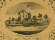 Johnsville Craig Residence - Morrow Co., Ohio 1857 Old Town Map Custom Print - Morrow Co.