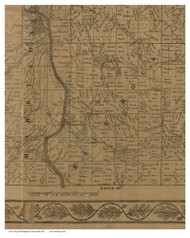 Blue Rock, Ohio 1852 Old Town Map Custom Print - Muskingum Co.