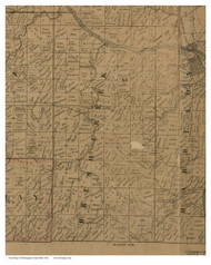 Brush Creek, Ohio 1852 Old Town Map Custom Print - Muskingum Co.