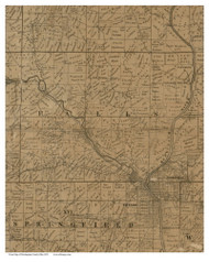 Falls, Ohio 1852 Old Town Map Custom Print - Muskingum Co.