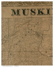 Jefferson, Ohio 1852 Old Town Map Custom Print - Muskingum Co.