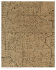 Muskingum, Ohio 1852 Old Town Map Custom Print - Muskingum Co.