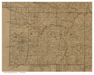 Newton, Ohio 1852 Old Town Map Custom Print - Muskingum Co.
