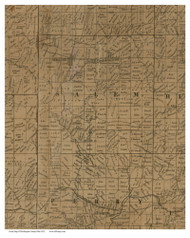 Salem, Ohio 1852 Old Town Map Custom Print - Muskingum Co.