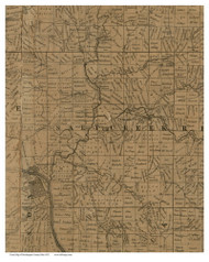 Salt Creek, Ohio 1852 Old Town Map Custom Print - Muskingum Co.