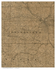Springfield, Ohio 1852 Old Town Map Custom Print - Muskingum Co.